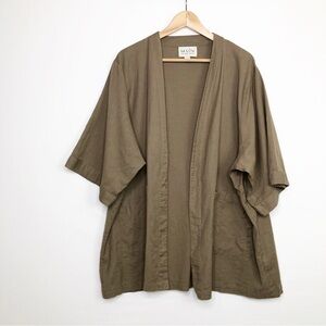 La Lou Olive Green Lightweight Kimono Jacket